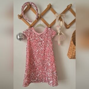 SOLD 🔥 - Pink Sequin Dress
